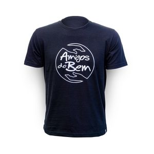 Camiseta Preta Masculina Logo Amigos do Bem