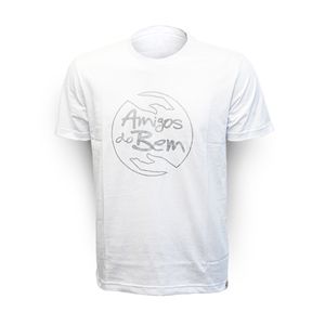 Camiseta Branca Masculina Logo Amigos do Bem