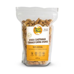 Castanha de Caju Torrada e Salgada W1 sem Casca Amigos do Bem 400g