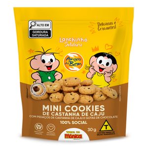 Mini Cookies de Castanha de Caju com Chocolate Turma da Monica 30g